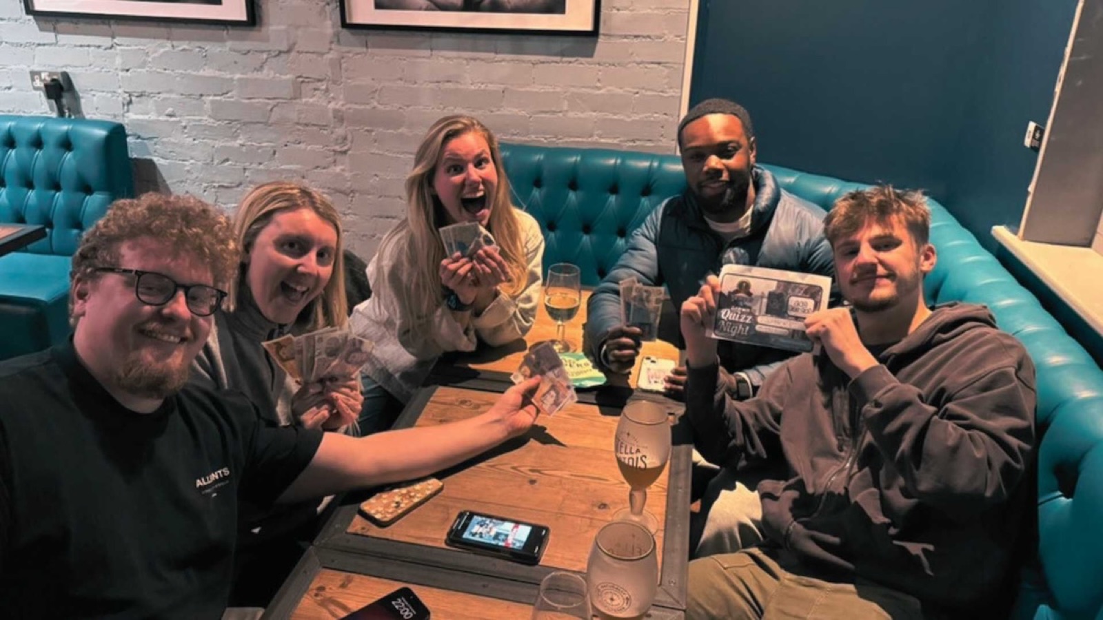 The lucky winners from our big cash quizz.